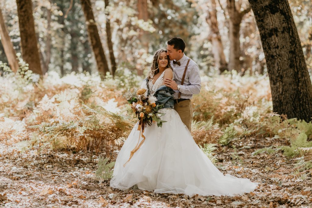 Bride and Groom in Yosmite Valley, Yosemite National Park, California.  Be fearless in pursuit of your dreams