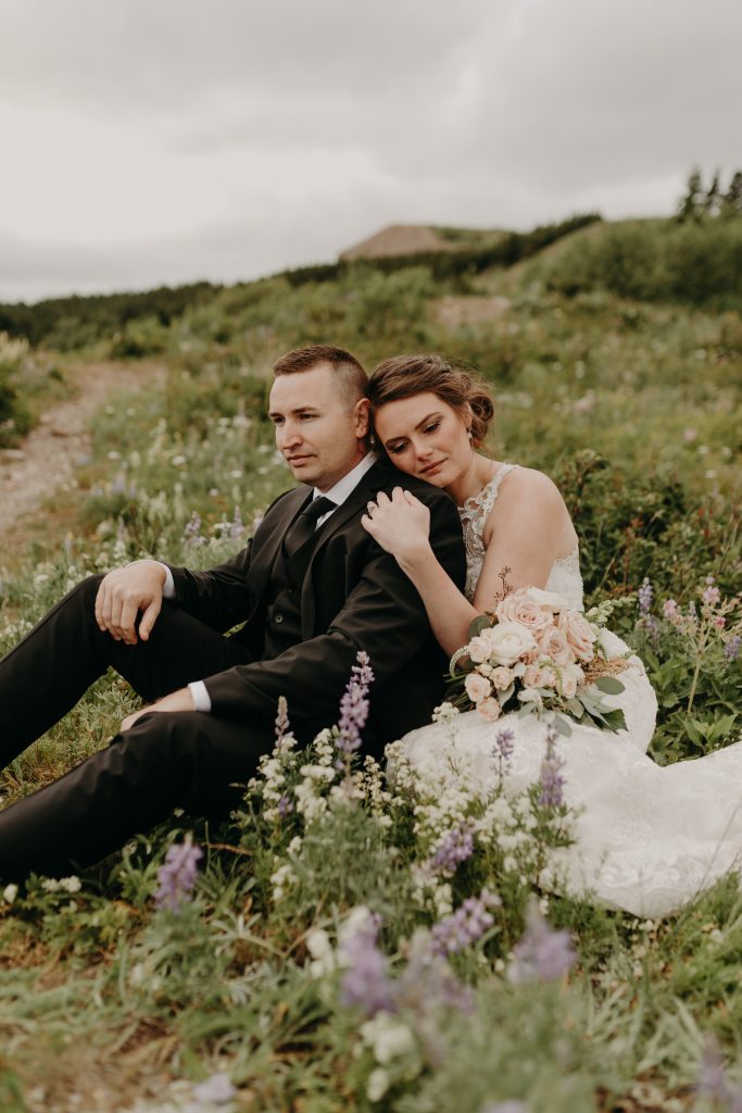 Bride and Groom in Glacier National Park.  Image captured while second shooting with Elsa Eileen Photography.  Be fearless in pursuit of your dreams