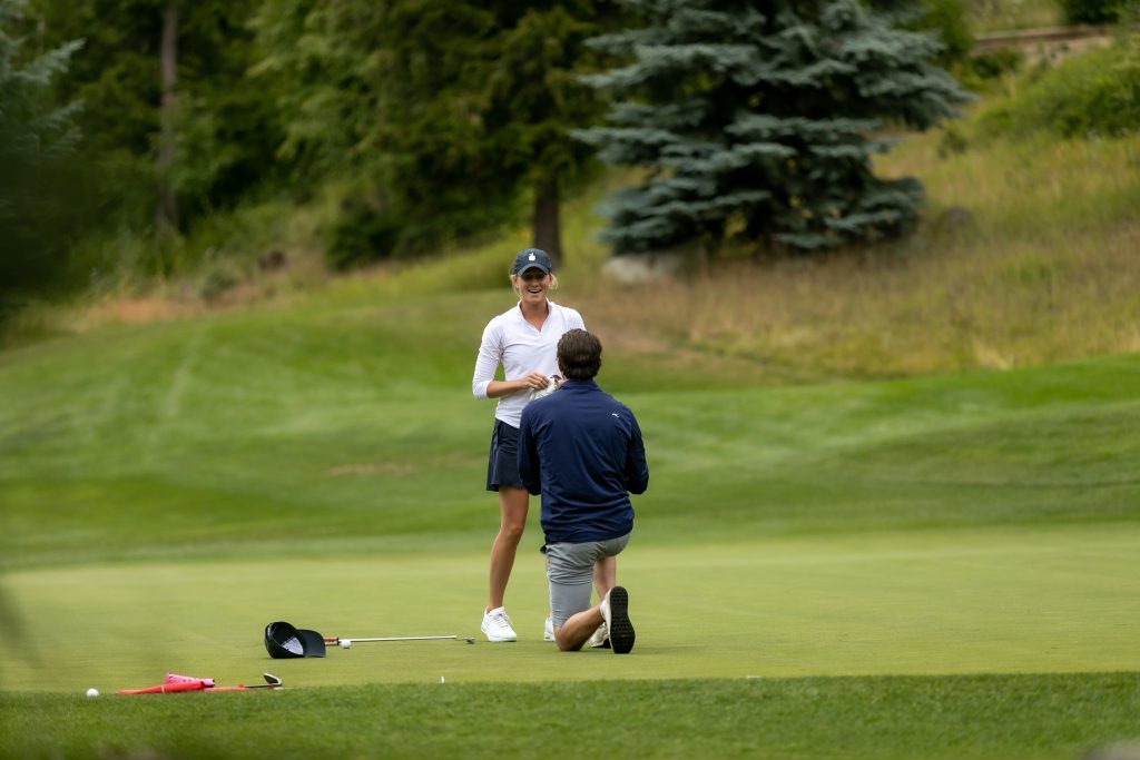 Surprise proposal at Iron Horse Golf Course.  She said YES! Be fearless in pursuit of your dreams